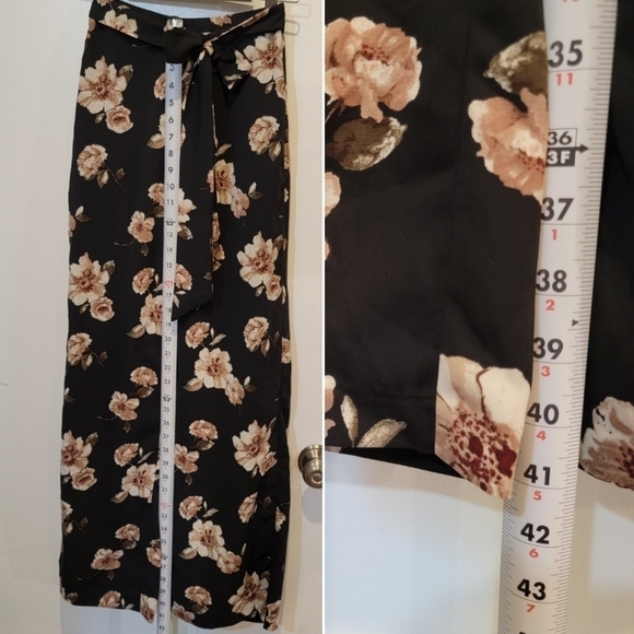 NEW J.O.A. Los Angeles Floral Palazzo Pants with Tie Size XS - Picture 13 of 17